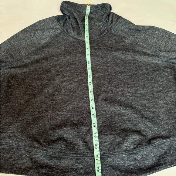 Prana Zandra Cropped Long Sleeve Funnel Neck Pullover Heathered Navy Blu… - Picture 4 of 8